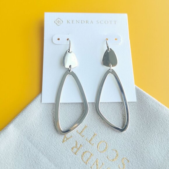 Kendra Scott Kira Silver Drop Earrings - Picture 1 of 3